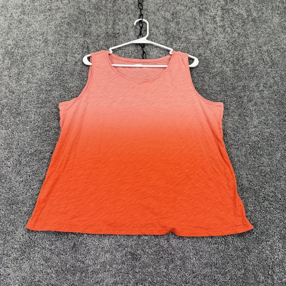 Old Navy Tank Top Womens XL Orange EveryWear Scoop Neck Basic Summer Casual